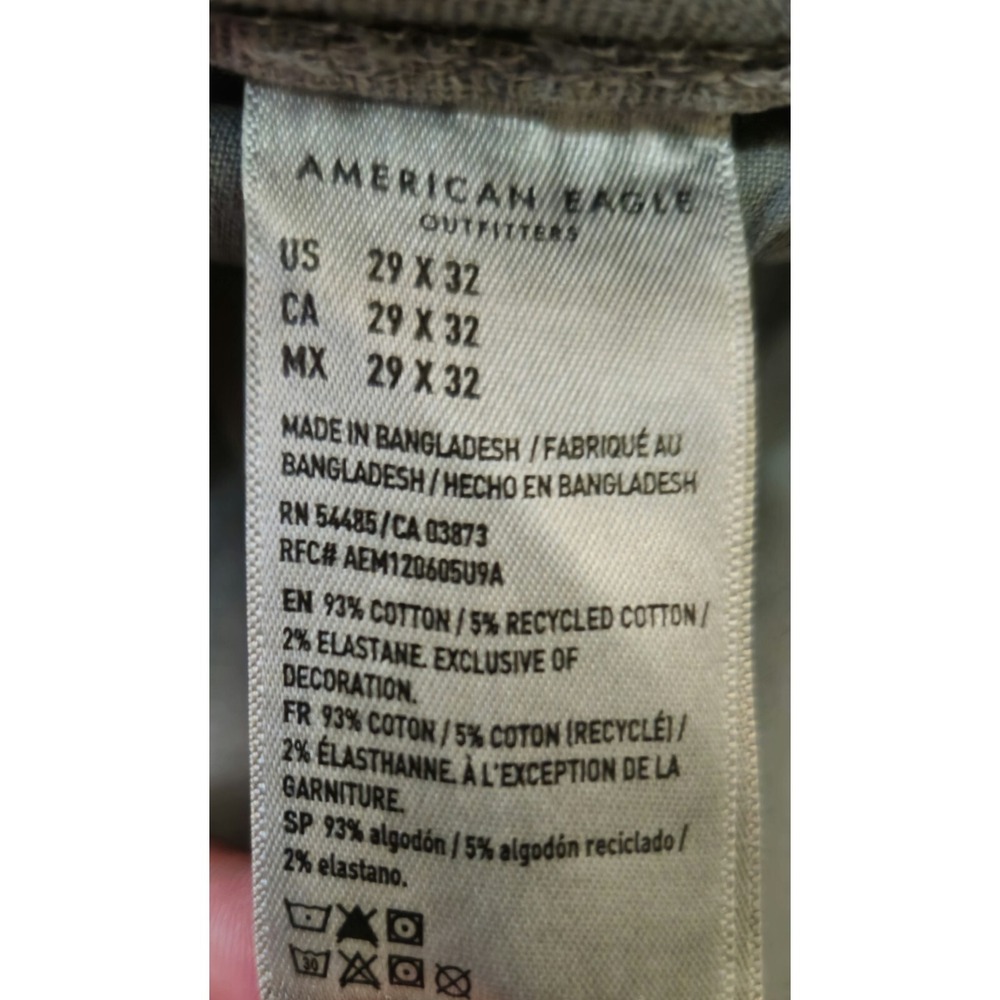 AMERICAN EAGLE Men's 29x32 AIRFLEX+ Distressed Slim Haze Gray Jeans (29x28.5) - Picture 16 of 16